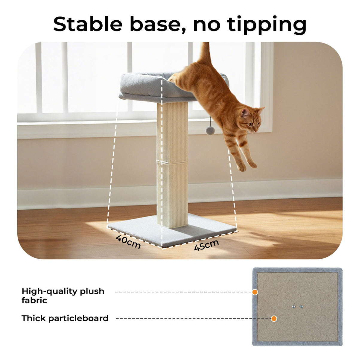 Cat Scratcher Big Perch Bed Scratching Post Natural Sisal Condo House 71cm