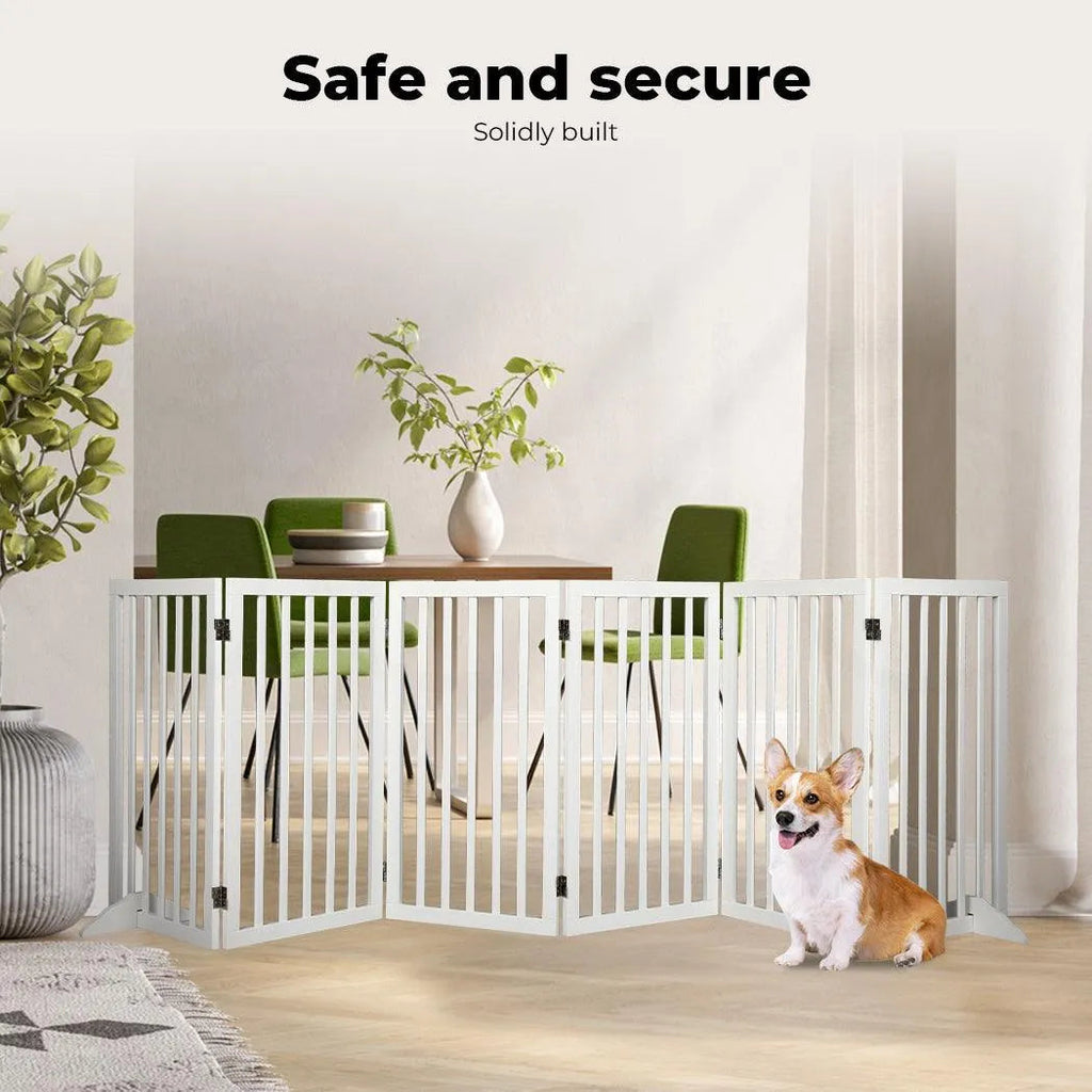 Wooden Pet Gate - White