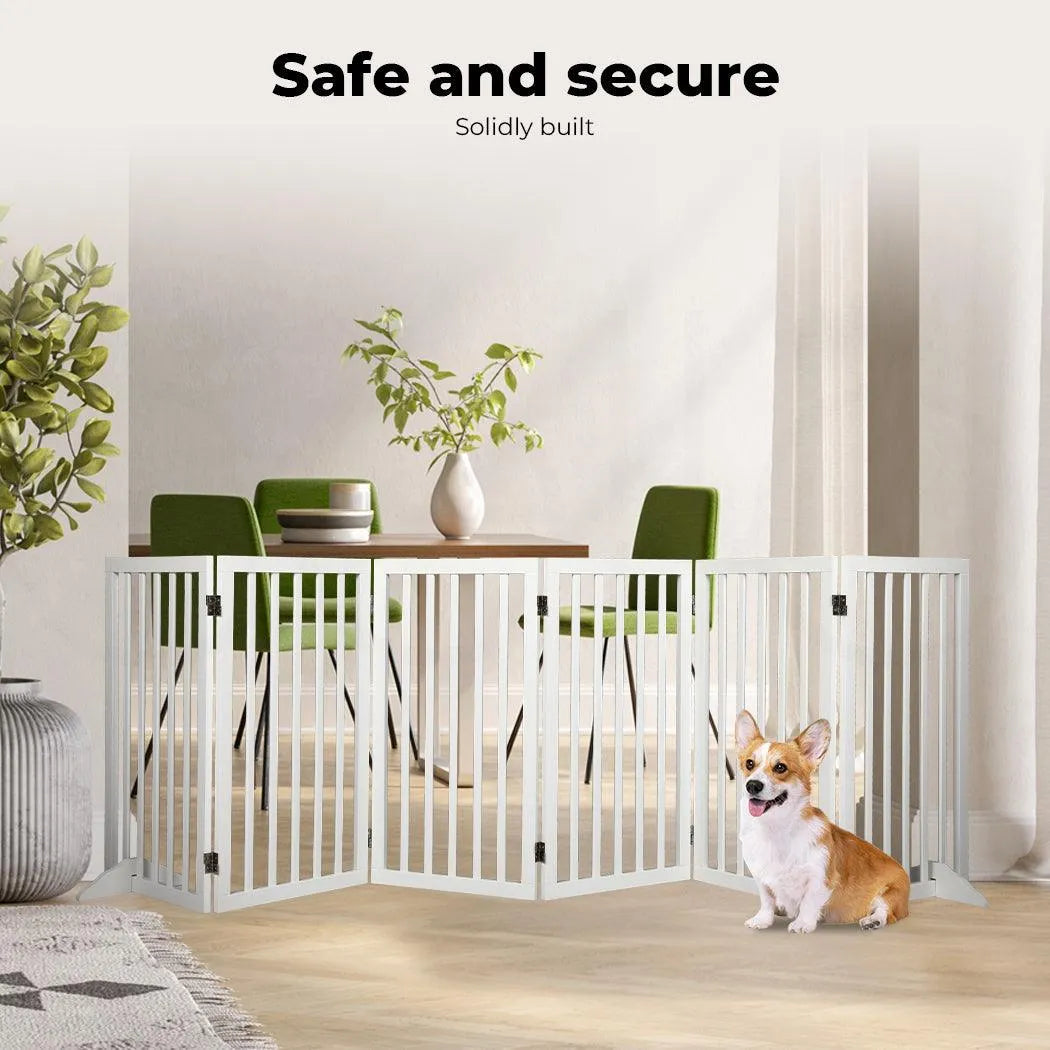 Wooden Pet Gate - White