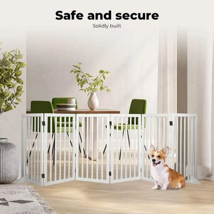 Wooden Pet Gate - White