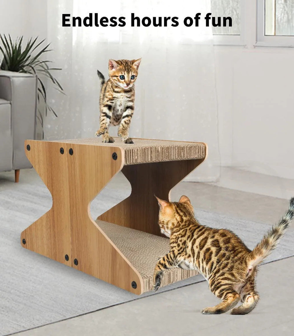 Cat Scratching Scratcher Board Cat Tree Pad Lounge Toy Corrugated Cardboard