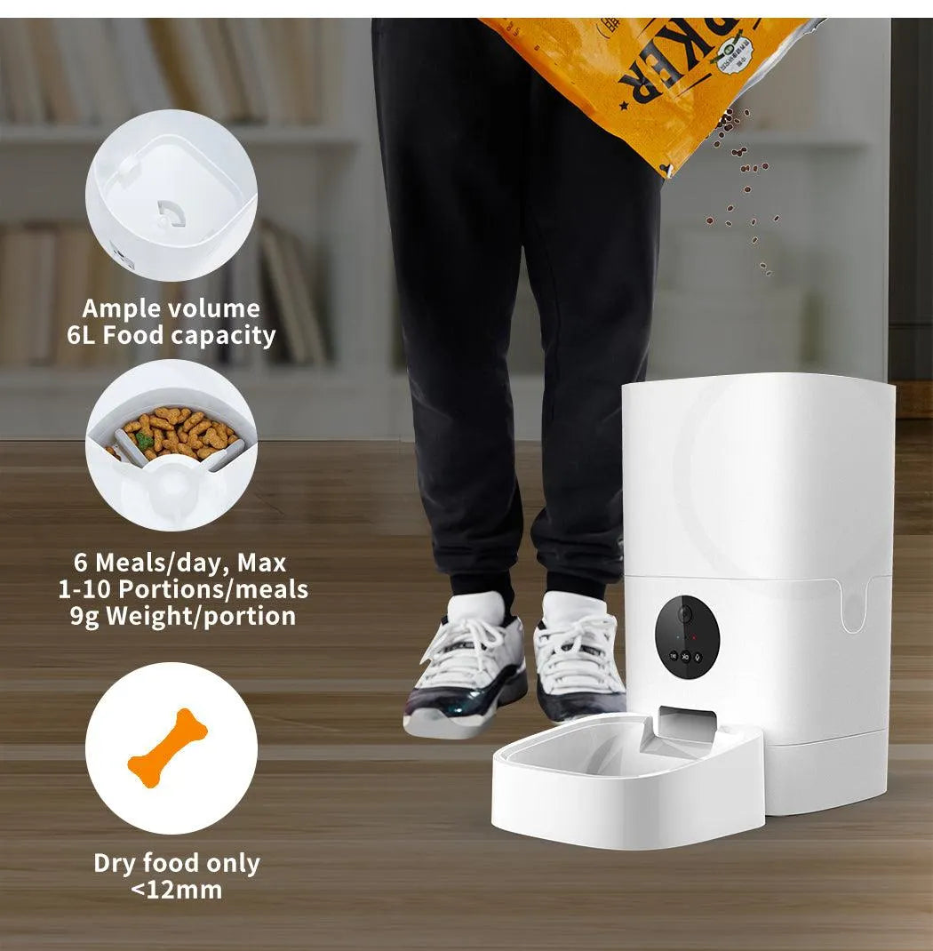 Pet Smart Feeder with Camera 6L