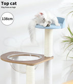 Cat Tree Scratching Post with Wood Condo 138cm