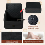 Pet Car Seat Booster Belt Pet Portable Travel Bed Easy Clean Washable Black