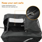 Pet Stroller Bike Trailer Stroller Foldable Pet Trailer 2-IN-1 Outdoor With Sunroof