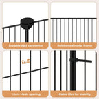 Pet DIY Playpen 16 Panels Guinea Pig Small Animals Cage Exercise Fence Mat