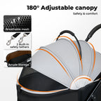 Pet Stroller 3 in1Dog Cat Pram Carrier Foldable Pushchair Outdoor 4 Wheels