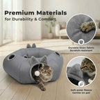 Large Cat Tunnel Bed Multi-Functional Toy Interactive Pet Playhouse Indoor