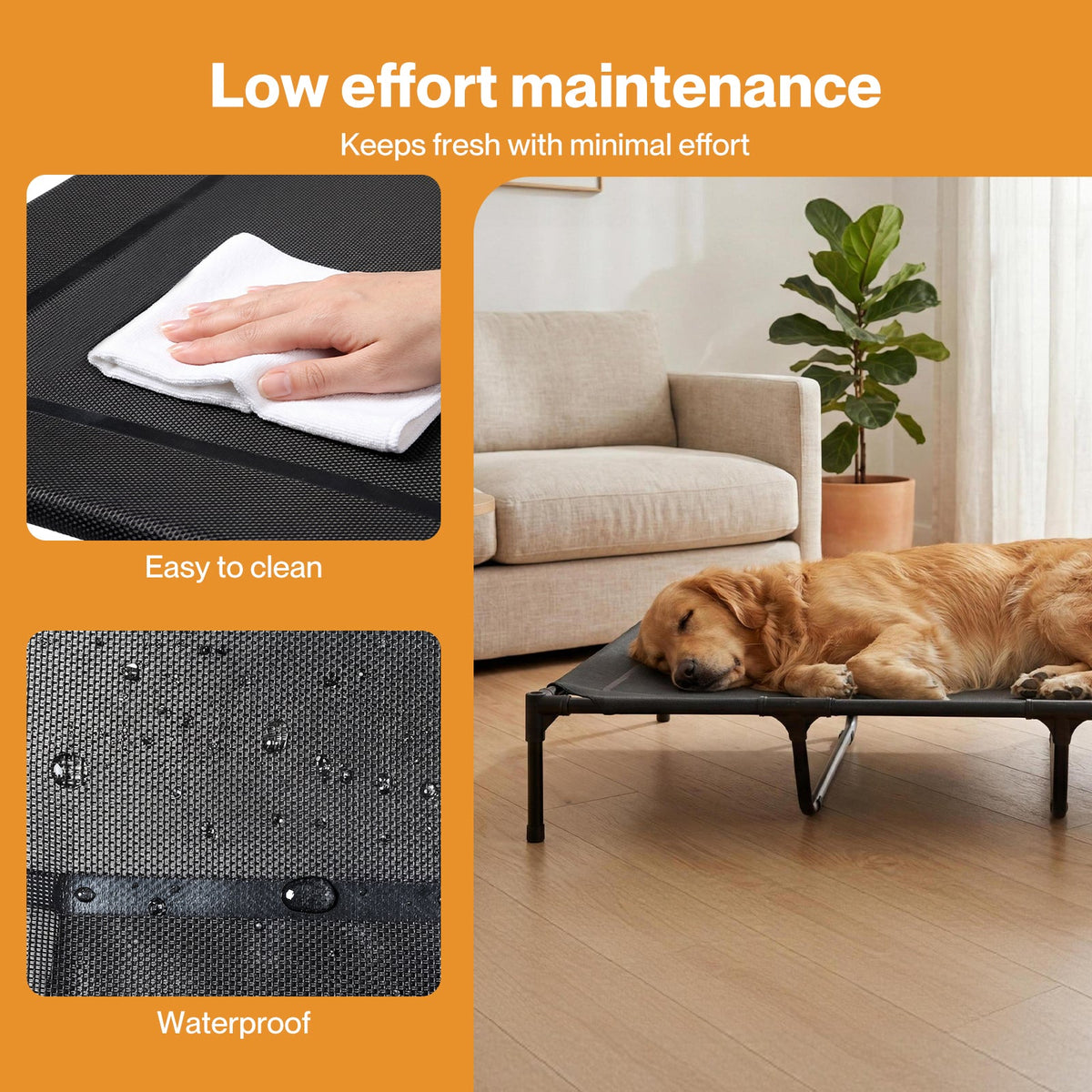 Pawz Elevated Dog Bed Heavy Duty Portable Cot  Waterproof Pet Raised Bed XL Size
