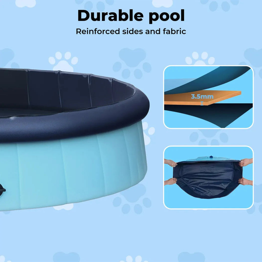 Pet Dog Pool – Folding 2-in-1 Splash Bath Tub