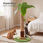Cat Scratching Post 77cm Palm Tree Cat Scratcher Balls Sisal Green