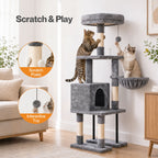Cat Tree Cat Tower Multi-Level Cat Bed Cat Scratching Post 125cm