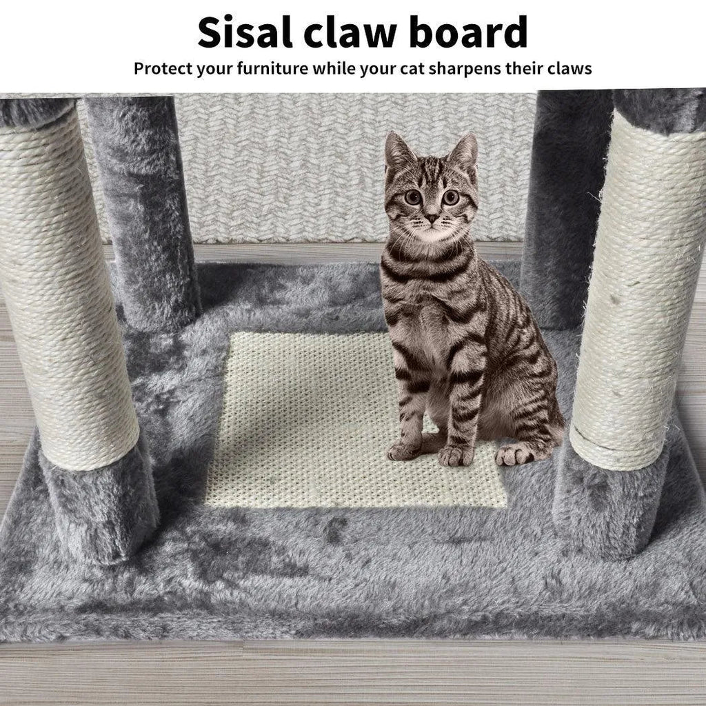 Wooden Cat Tower Scratching Climbing Post 130cm
