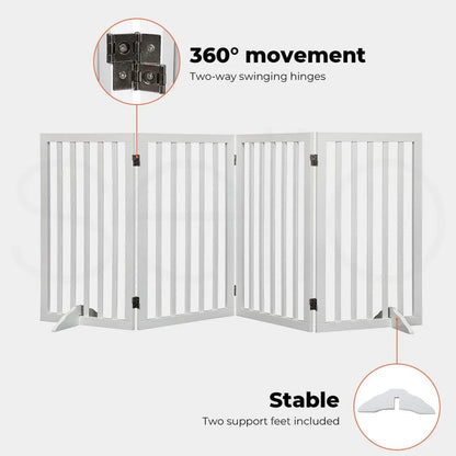 Wooden Pet Gate - White