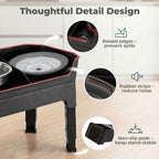 Raised Dog Bowls Adjustable Elevated Feeder Slow Feeder Lick Mat Foldable