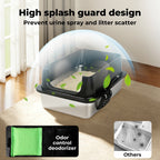 Stainless Steel Cat Litter Box Large Enclosed Removable Kitty Toilet