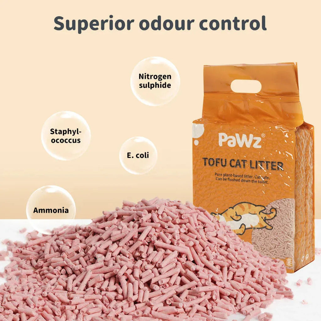 PaWz Tofu Cat Litter Clumping Flushable Watermelon Scent