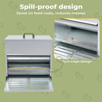 Automatic Chicken Feeder Auto Treadle 10kg Food Dispenser Galvanized Steel