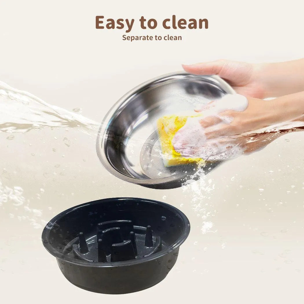 Adjustable Height Pet Feeder Elevated Dual Raised Bowl