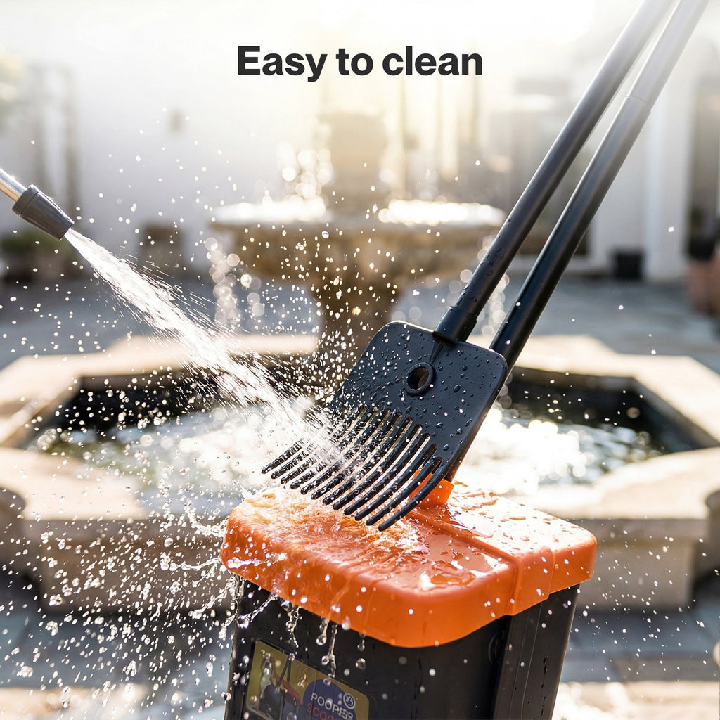 Pooper Scooper Rake Kit Long Handle Dog Poop Picker Easy Pickup Outdoor