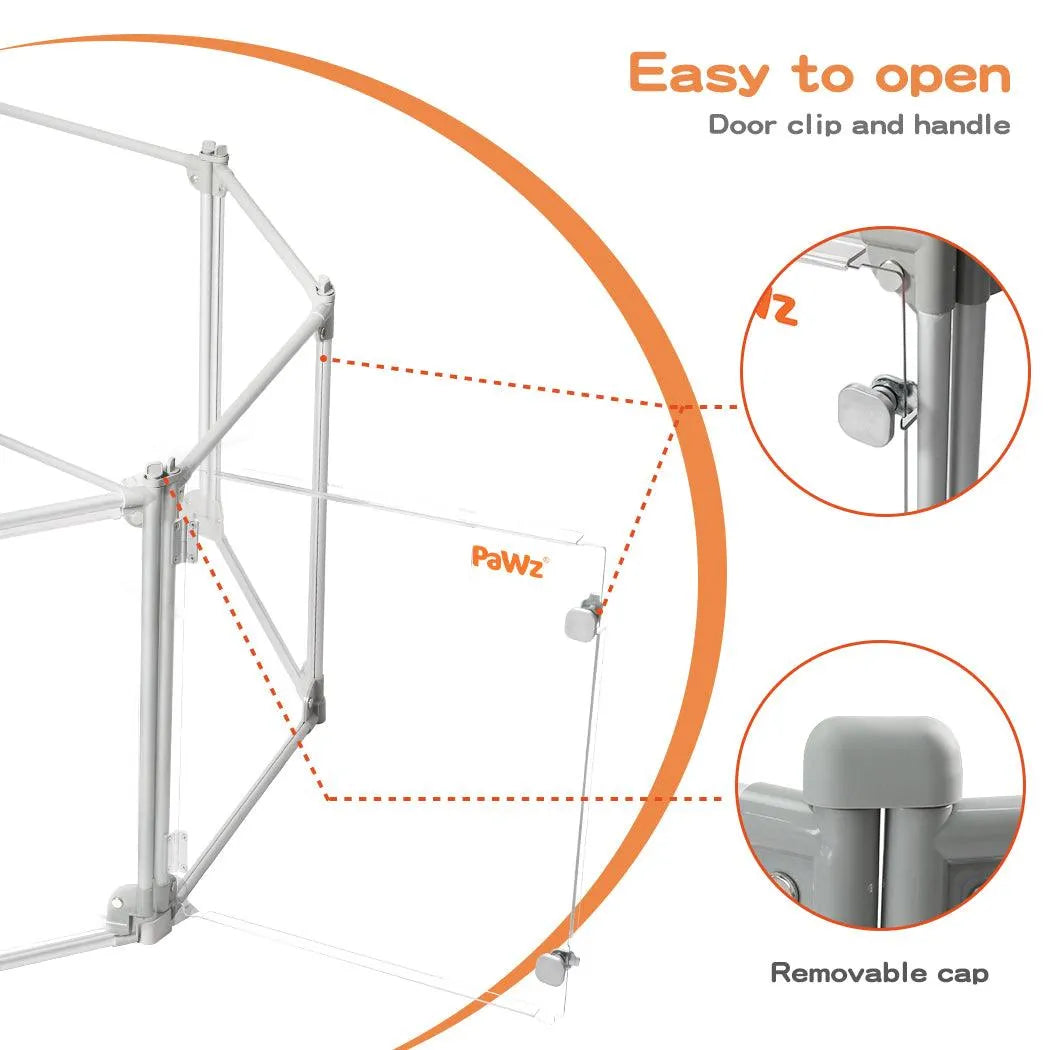 Pet Playpen Transparent Acrylic Clear Folding Dog Fence Kennel