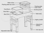 Elevated Pet Feeder with Steel Non-Slip Bowl