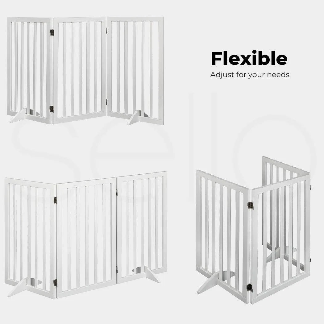 Wooden Pet Gate - White