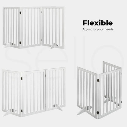 Wooden Pet Gate - White