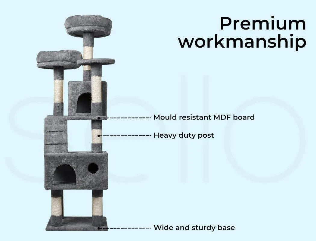 Cat Tree Scratcher Post Multi Level -Grey