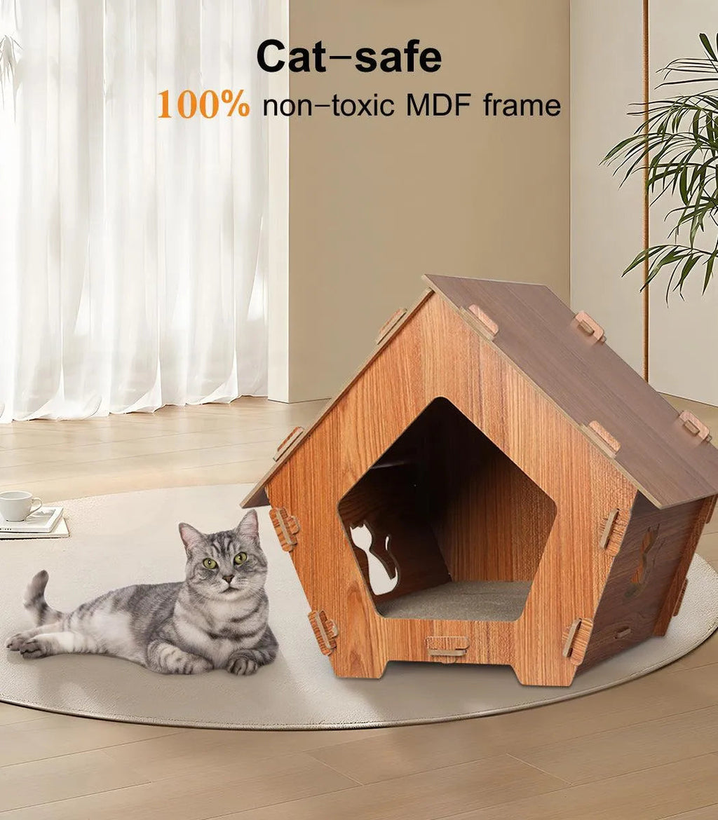 Cat Scratching Board Corrugated Cardboard - House