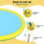 Splash Pad Kids Dog Sprinkler Water Play Inflatable Pool Mat Outdoor 240cm