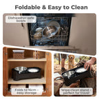 Raised Dog Bowls Adjustable Elevated Feeder Slow Feeder Lick Mat Foldable