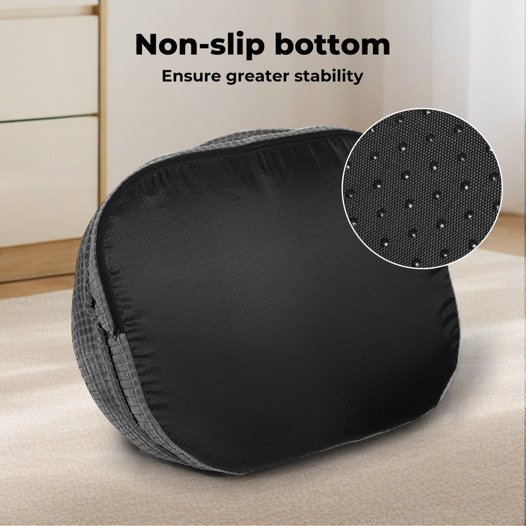 Orthopedic Plush Dog Bed Soft Washable Pet Bed Grey Cosy Cushion