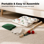 Pet Tent House Pet Teepee Dog Cat Tent Bed Washable Portable Indoor Green