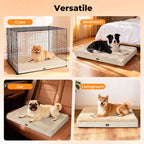 Dog Bed Soft Pet Mat Non-Slip Cushion Beige Removable Washable