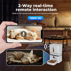 2-in-1 Automatic Pet Cat Dog Feeder Laser Toy WiFi Smart Food Dispenser App