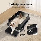 Stainless Steel Cat Litter Box Large Enclosed Removable Kitty Toilet