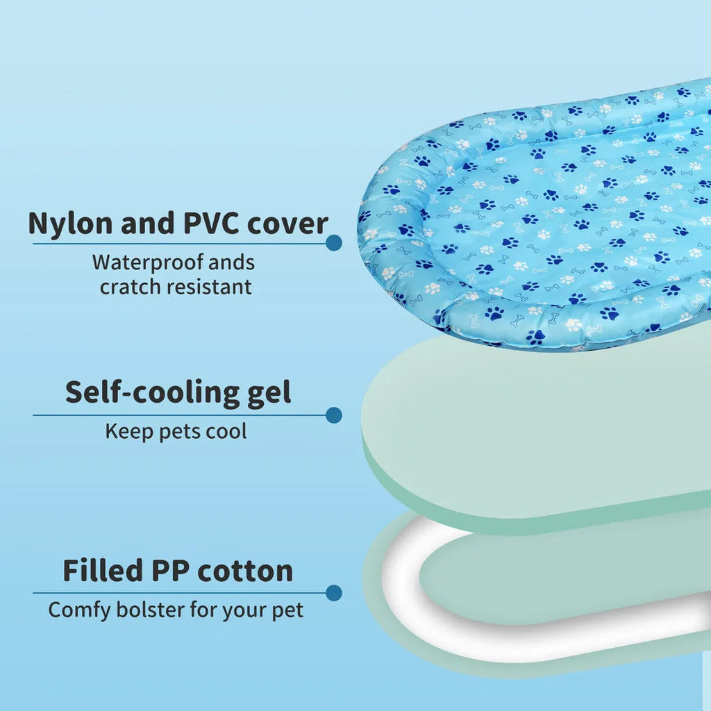 Pet Cooling Mat Dog Cat Gel Non-Toxic Bed Pillow Self-cool Summer Ice Pad