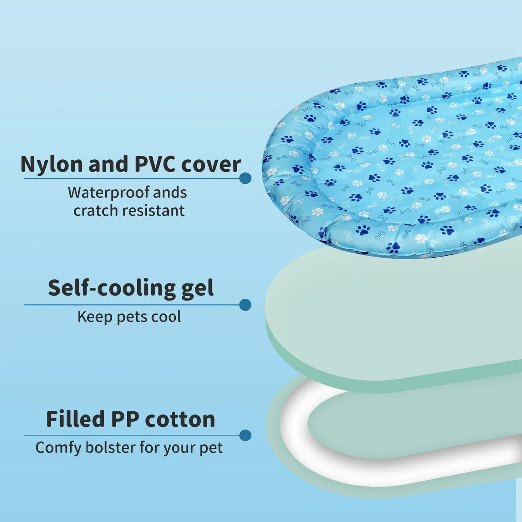 Pet Cooling Mat Dog Cat Gel Non-Toxic Bed Pillow Self-cool Summer Ice Pad