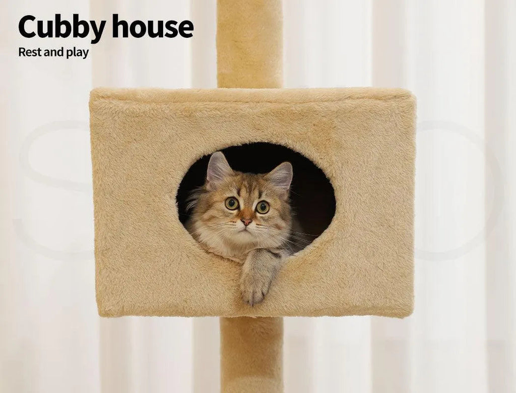 Cat Scratching Post Tree Beige