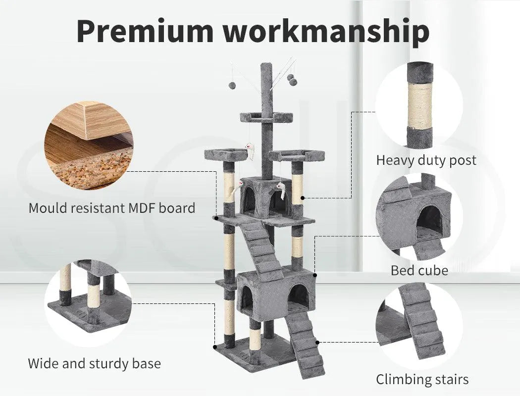 Cat Tree Scratcher Playground 210cm