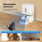 2-in-1 Automatic Pet Cat Dog Feeder Laser Toy WiFi Smart Food Dispenser App