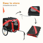Pet Trailer Bike Foldable Pet Trailer Outdoor Cycling With Sunroof