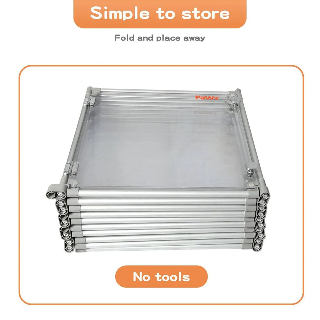 Pet Playpen Transparent Acrylic Clear Folding Dog Fence Kennel