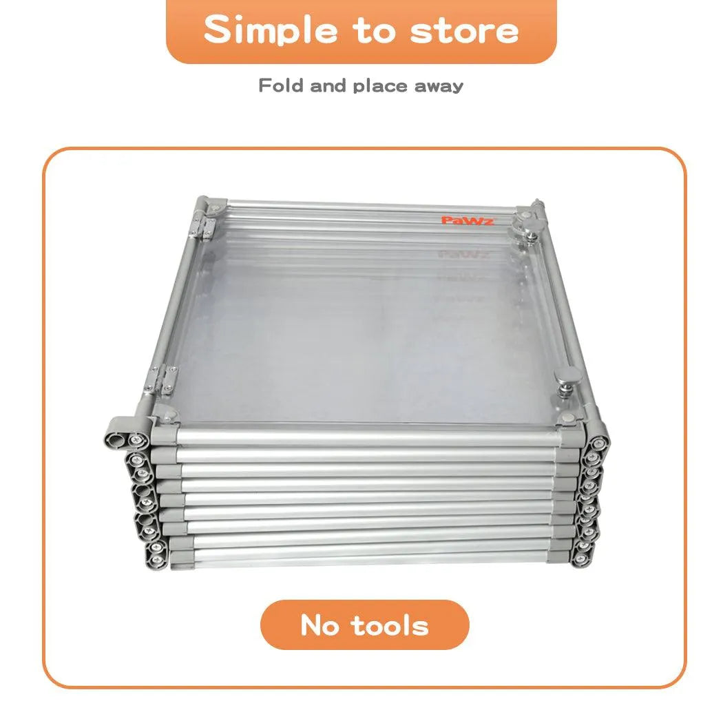 Pet Playpen Transparent Acrylic Clear Folding Dog Fence Kennel