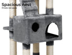 Cat Scratching Post Tower House Grey 141cm