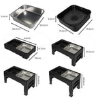 Elevated Pet Feeder with Steel Non-Slip Bowl