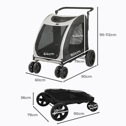 Pet Stroller 4 Wheel