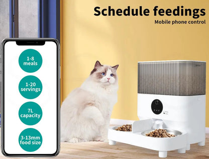 7L Smart Pet Feeder with Camera