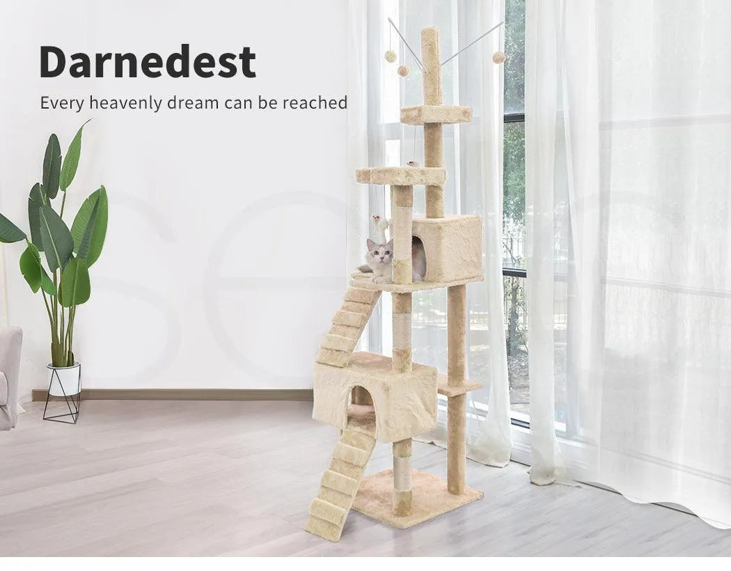 Cat Tree Scratcher Playground 210cm
